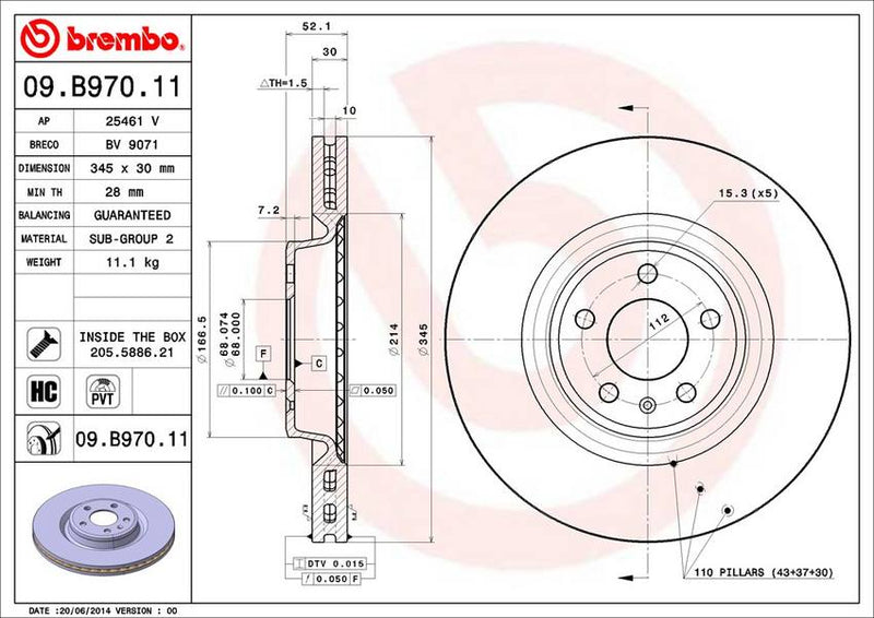Brembo Brake Disc 09.B970.11
