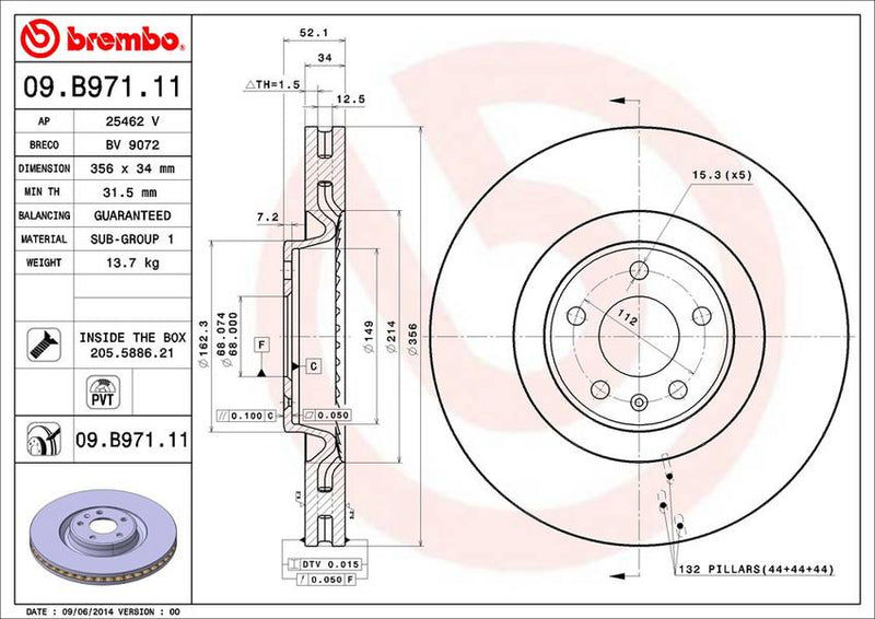 Brembo Brake Disc 09.B971.11