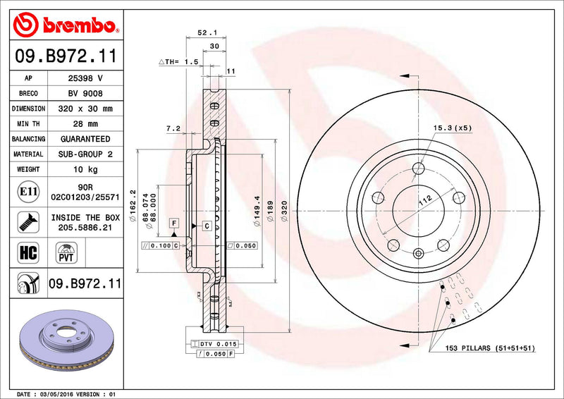 Audi Disc Brake Pad and Rotor Kit – Front and Rear (320mm/300mm) (Ceramic) 8R0615301F