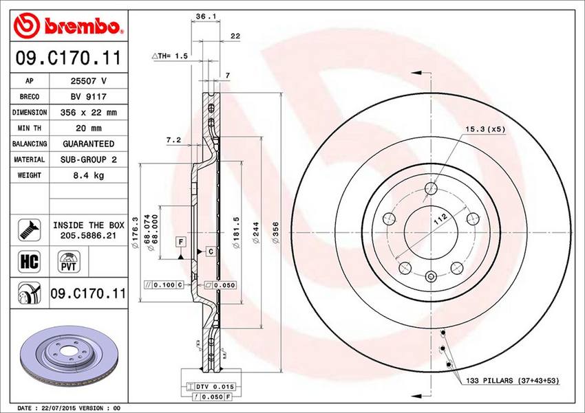 Brembo Brake Disc 09.C170.11