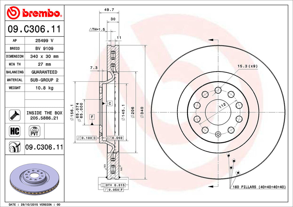 Brembo Brake Disc 09.C306.11