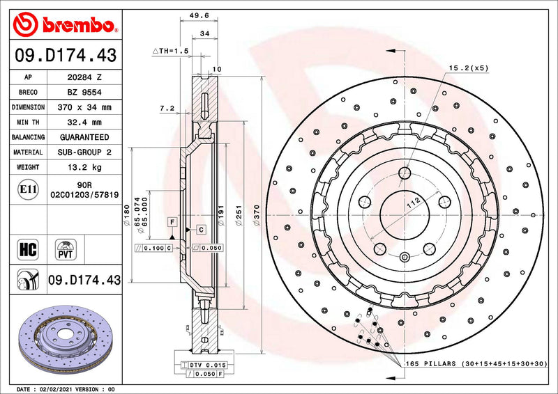 Brembo Brake Disc 09.D174.43