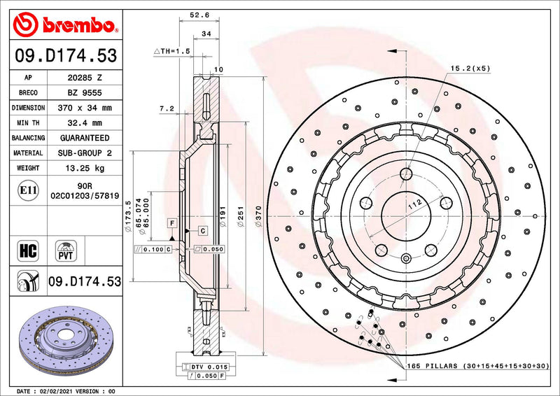Brembo Brake Disc 09.D174.53