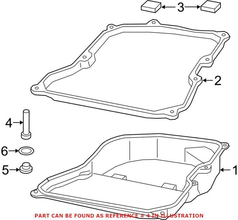 VW Automatic Transmission Oil Pan Drain Plug 09G321363H