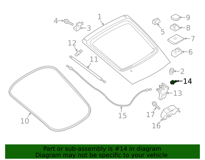 Genuine Porsche parts diagram