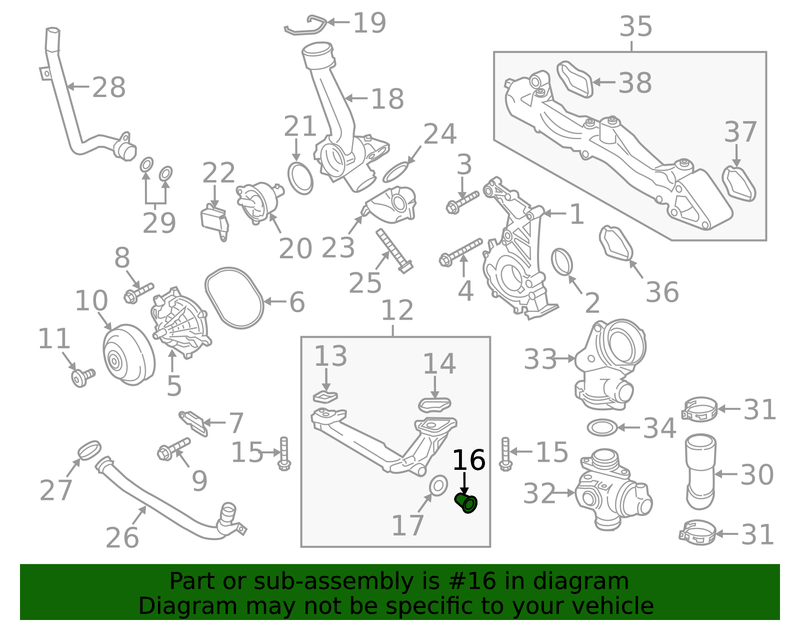 Genuine Porsche parts diagram