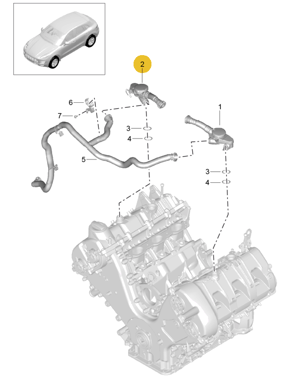 Genuine Porsche parts diagram
