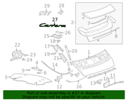 Genuine Porsche parts diagram