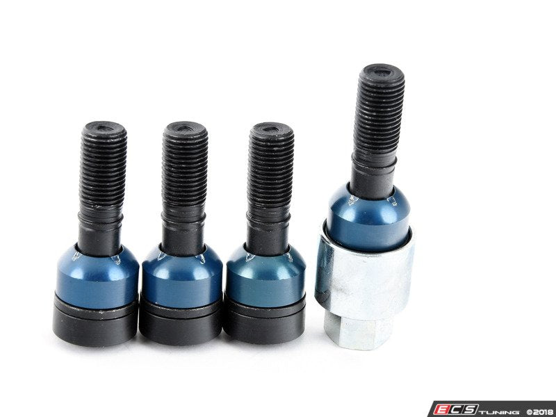 Extended-Length Locking Wheel Bolt Set - Black