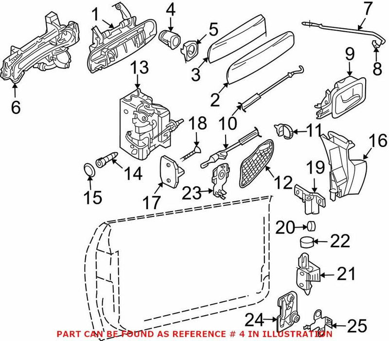 Genuine VW/Audi Door Lock Cylinder – Front Driver Side 107837063BF