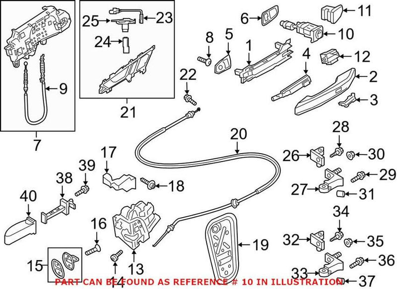 Genuine VW/Audi Door Lock Cylinder – Front Driver Side 107837167FH