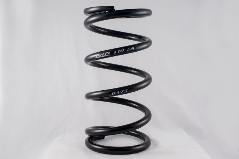 Coil Spring - Conventional - 5.5 in OD - 11 in Length - 375 lb/in Spring Rate - Front - Steel - Black Powder Coat - Each