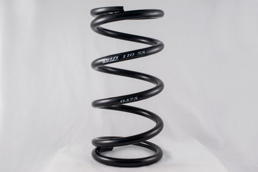 Coil Spring - Conventional - 5.5 in OD - 11 in Length - 375 lb/in Spring Rate - Front - Steel - Black Powder Coat - Each
