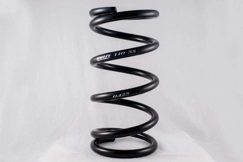 Coil Spring - Conventional - 5.5 in OD - 11 in Length - 425 lb/in Spring Rate - Front - Steel - Black Powder Coat - Each