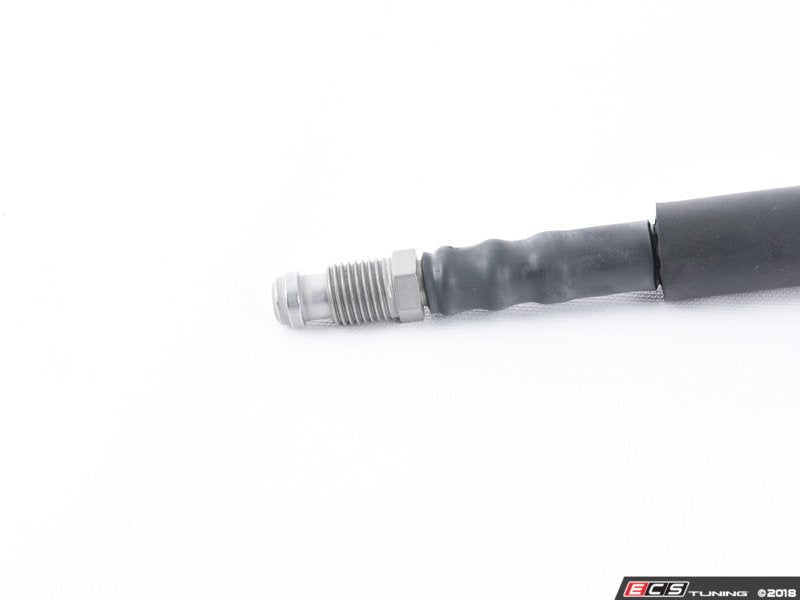 Front Hydraulic Sway Bar Hose - Braided Steel with Yellow Stripe