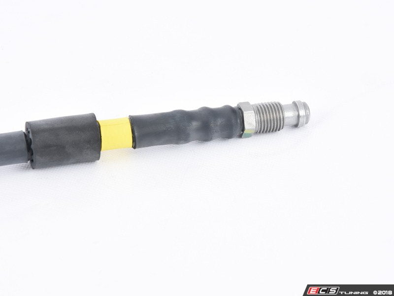 Front Hydraulic Sway Bar Hose - Braided Steel with Yellow Stripe