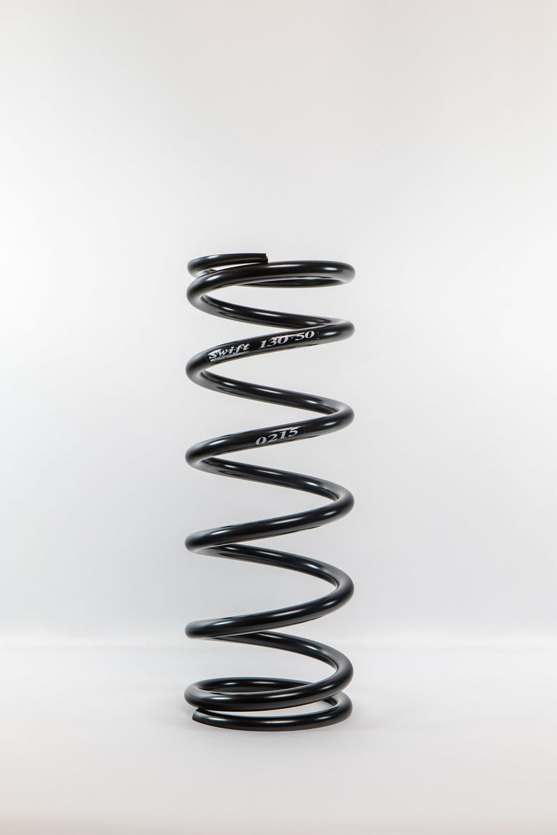 Coil Spring - Conventional - 5 in OD - 13 in Length - 215 lb/in Spring Rate - Steel - Black Powder Coat - Each