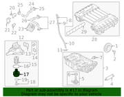 Genuine Porsche parts diagram