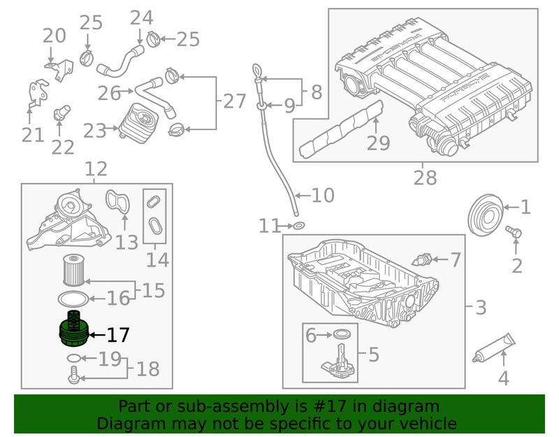 Genuine Porsche parts diagram