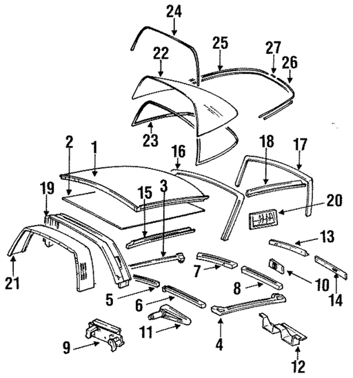 Genuine Porsche parts diagram