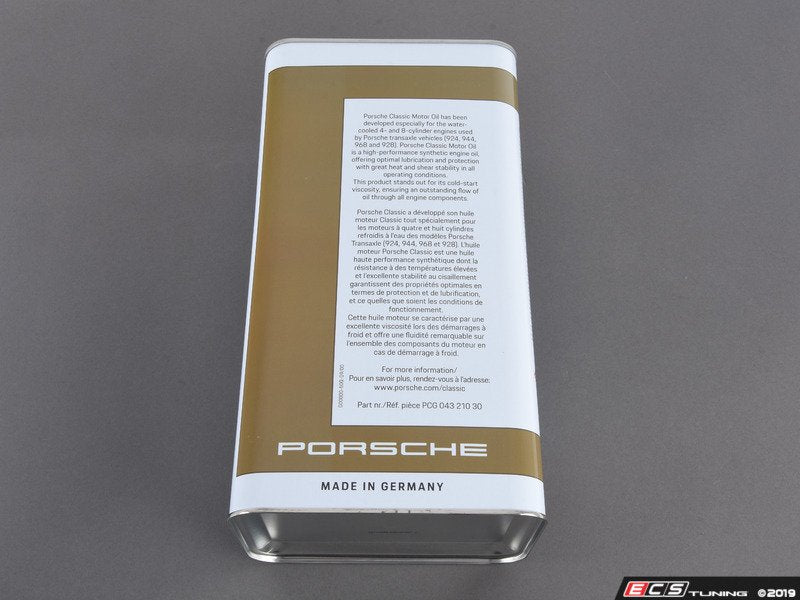 Porsche Classic Motor Oil - 10W-50 - 5 Liter