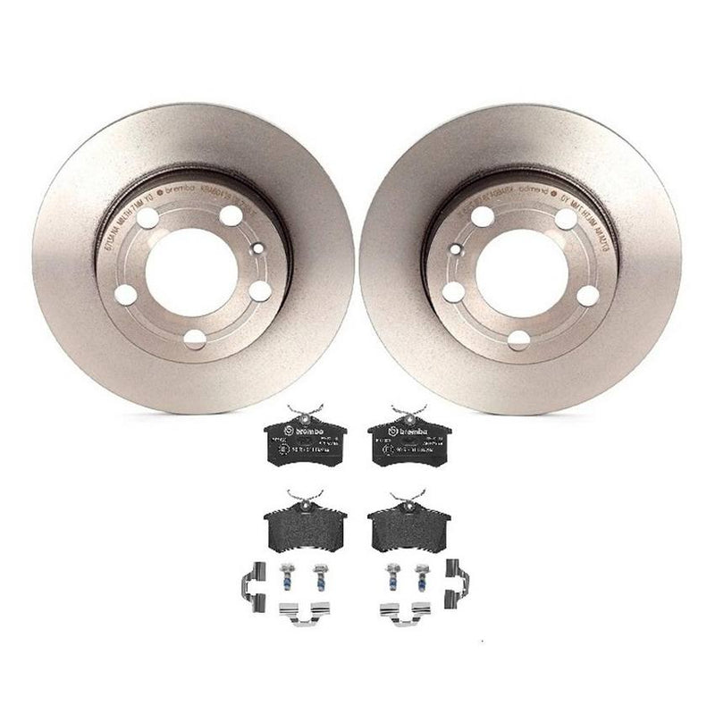 Audi VW Brakes Kit – Pads and Rotors Rear (232mm) (Low-Met) 8E0698451L – Brembo 1540098KIT