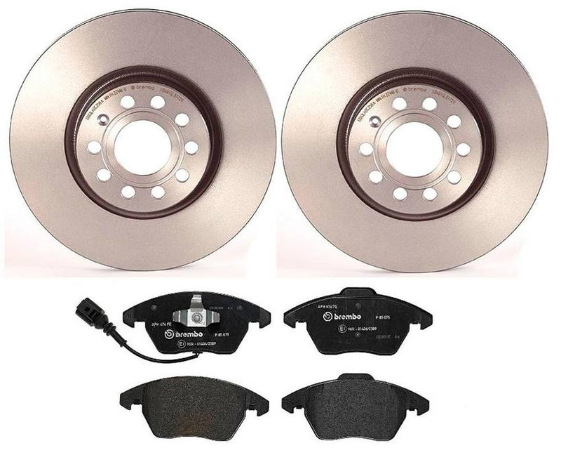 Audi VW Brakes Kit – Pads and Rotors Front (312mm) (Low-Met) 8J0698151C – Brembo 1564075KIT