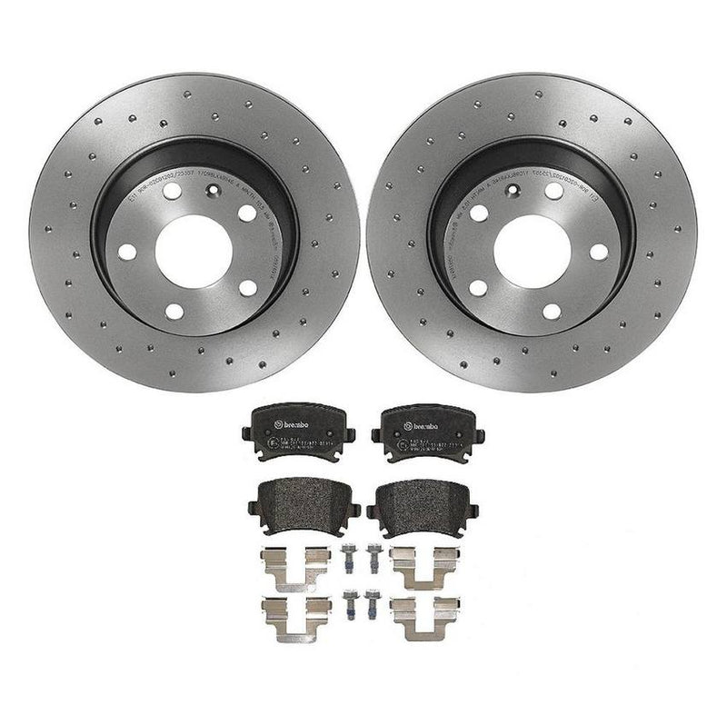 Brembo Brakes Kit – Pads and Rotors Rear (286mm) (Xtra) (Low-Met)