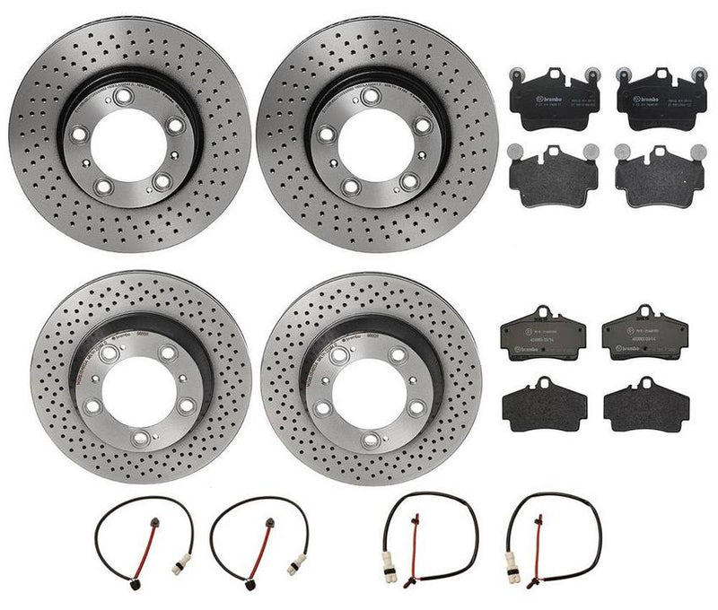 Brembo Brake Pads and Rotors Kit – Front and Rear (318mm/299mm) (Low-Met)