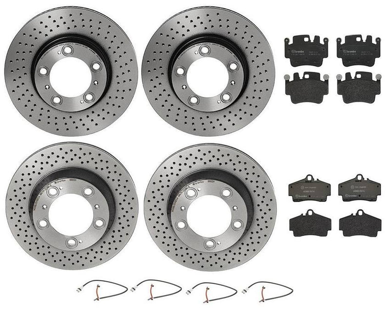 Brembo Brake Pads and Rotors Kit – Front and Rear (318mm/299mm) (Low-Met)
