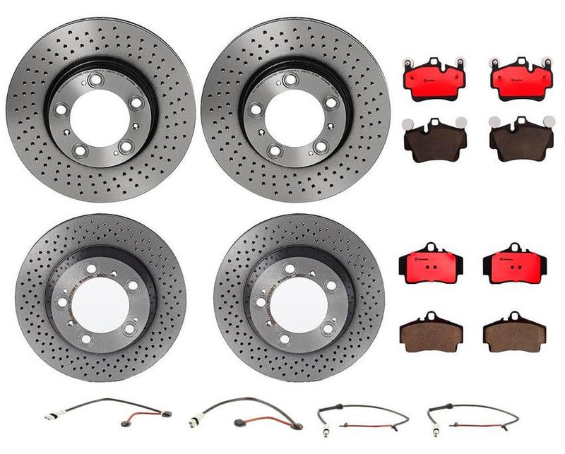 Porsche Brakes Kit – Pads & Rotors Front and Rear (318mm/299mm) (Ceramic) 99761275900 – Brembo 1590274KIT