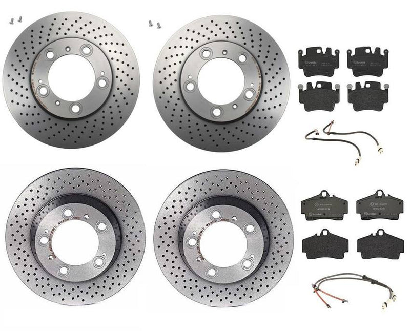 Brembo Brake Pads and Rotors Kit – Front and Rear (318mm/299mm) (Low-Met)