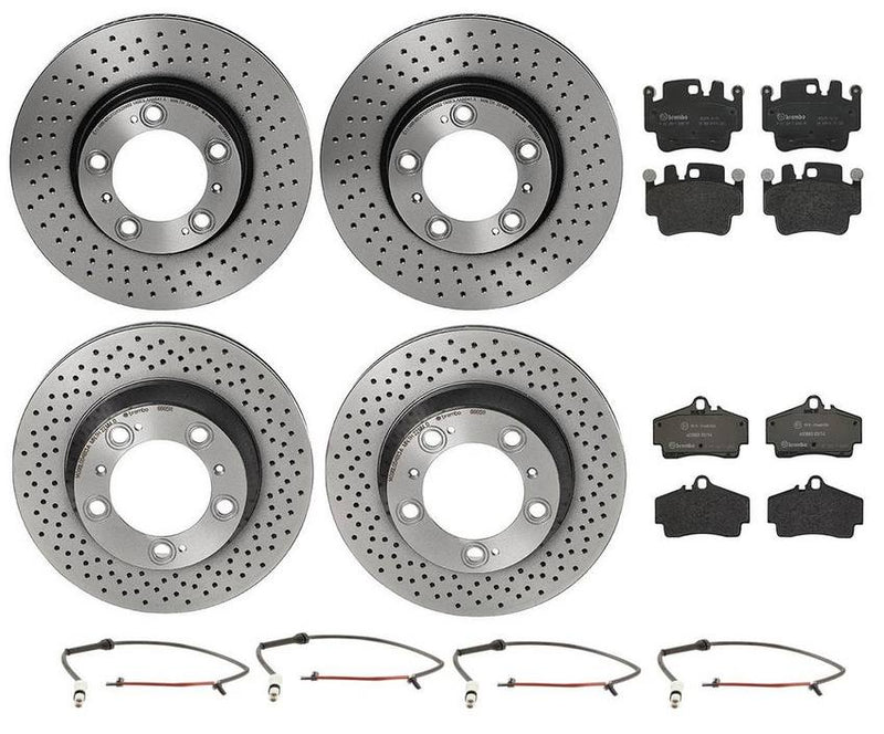 Brembo Brake Pads and Rotors Kit – Front and Rear (318mm/299mm) (Low-Met)