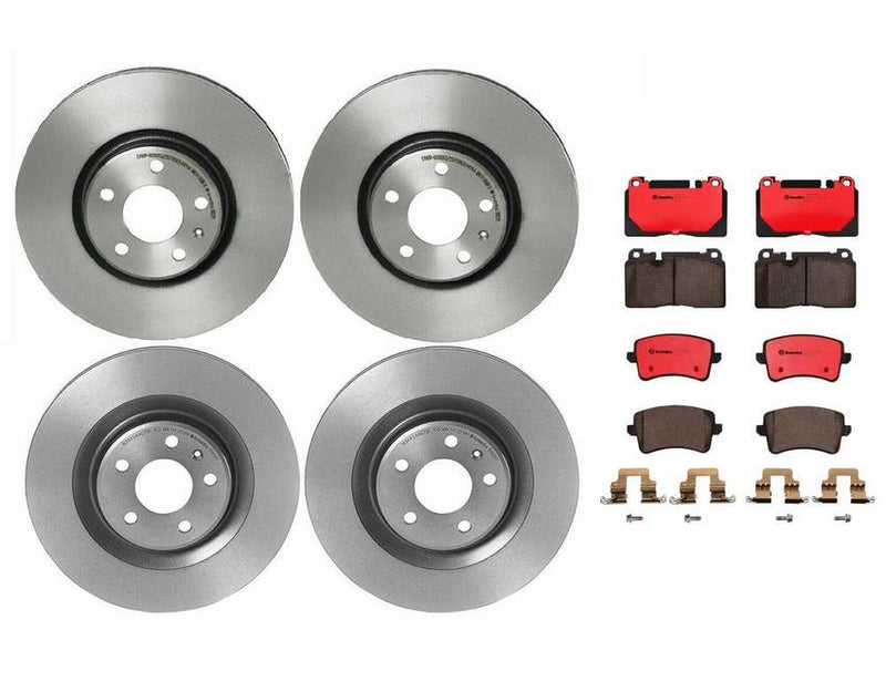 Audi Brake Kit – Pads and Rotors Front and Rear (320mm/330mm) (Ceramic) 8R0698151T – Brembo 1598589KIT