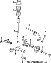Genuine Porsche parts diagram