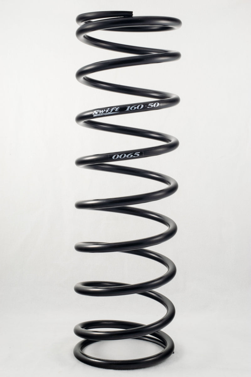 Coil Spring - Conventional - 5 in ID - 16 in Length - 65 lb/in Spring Rate - Steel - Black Powder Coat - Each