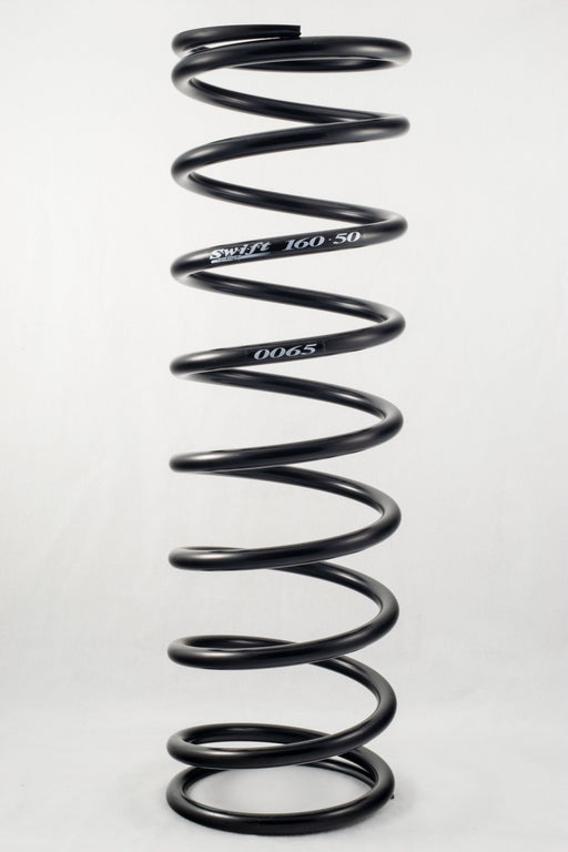 Coil Spring - Conventional - 5 in ID - 16 in Length - 65 lb/in Spring Rate - Steel - Black Powder Coat - Each