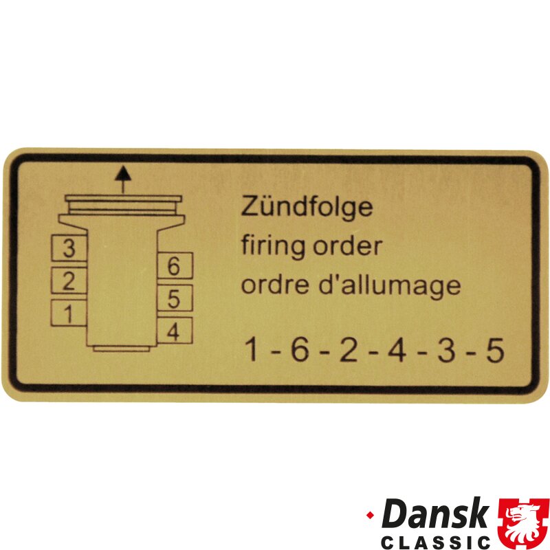 DANSK CLASSIC Firing Order Decal 1601500806