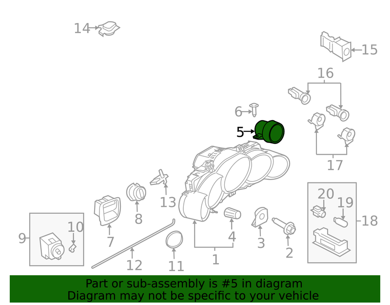 Genuine Porsche parts diagram