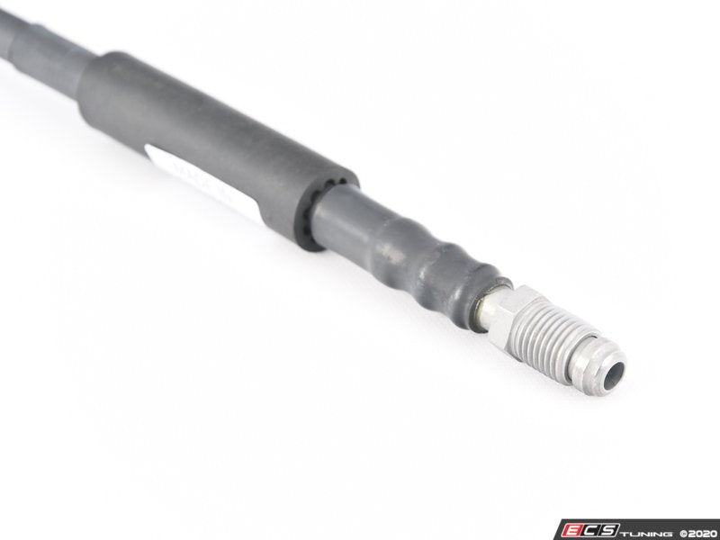 Front Hydraulic Sway Bar Hose - Braided Steel with Yellow Stripe