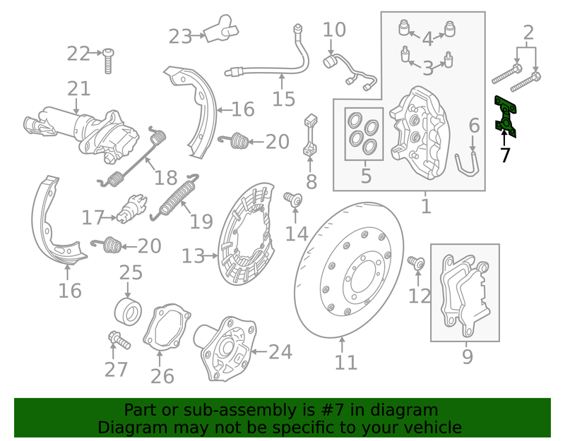 Genuine Porsche parts diagram