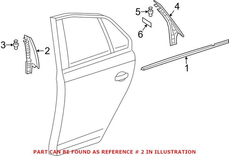 VW Door Applique – Rear Driver Side