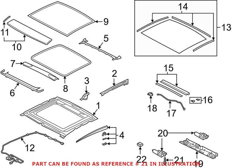 VW Sunroof Motor Bolt