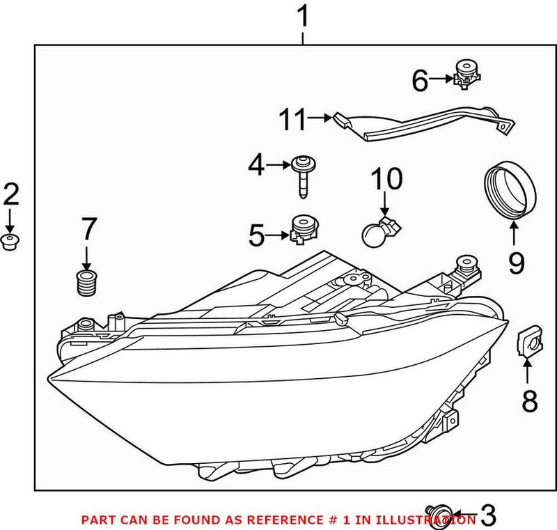 VW Headlight Assembly – Front Driver Side