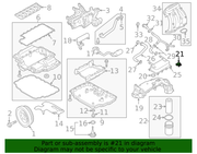 Genuine Porsche parts diagram