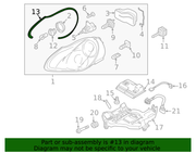 Genuine Porsche parts diagram