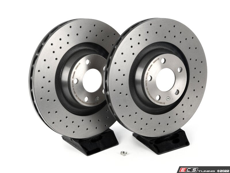Cross Drilled UV Coated Brake Rotors - Pair (347x30)