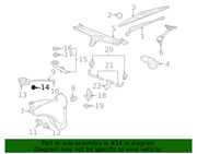 Genuine Porsche parts diagram