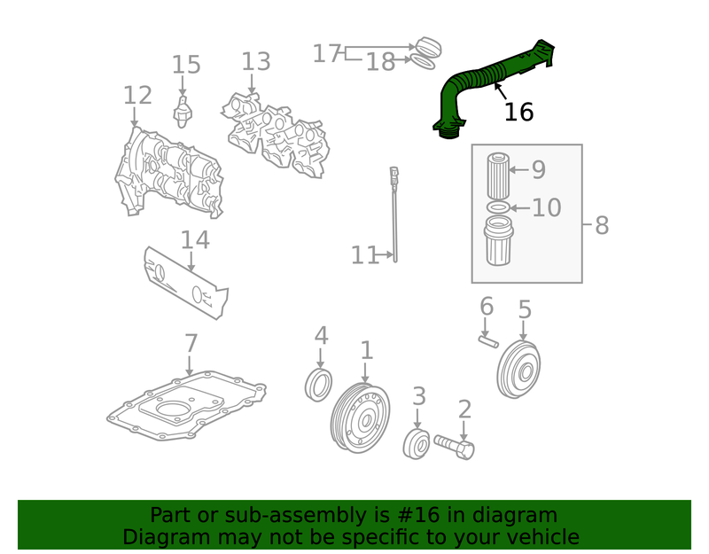 Genuine Porsche parts diagram