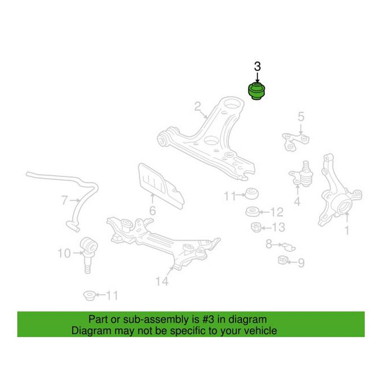 VW Control Arm Bushing – Front Rearward 191407181D